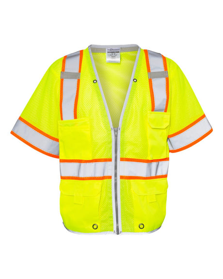Kishigo Unisex Premium Brilliant Series® Heavy Duty Class 3 Vest. 1550-1551 - Lime