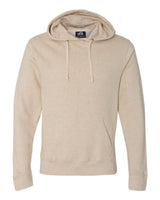 J. America Men's Triblend Fleece Hooded Sweatshirt. 8871 - Oatmeal Triblend