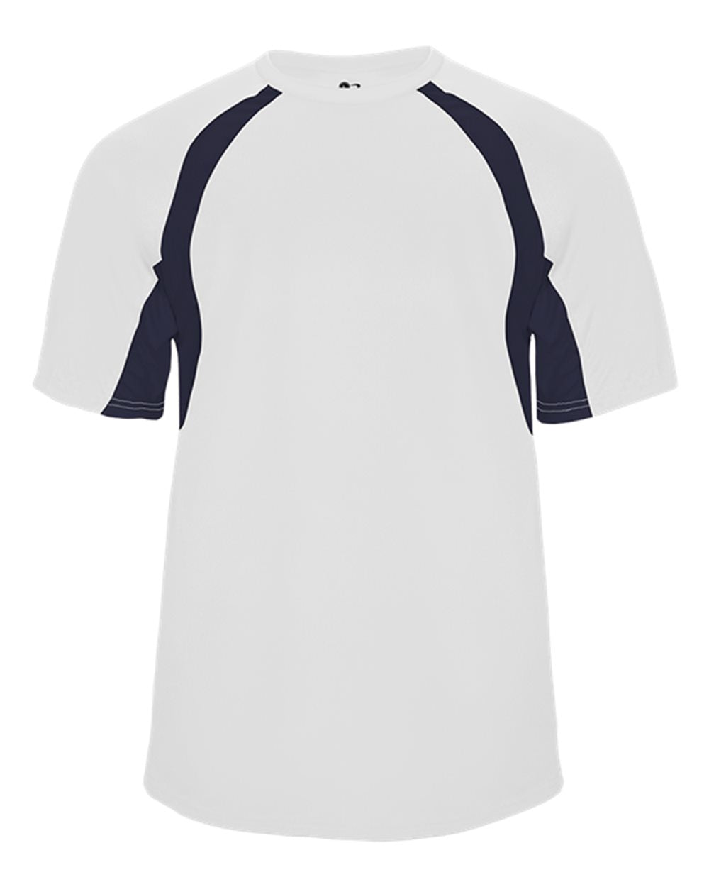 Badger Youth B-Core Hook T-Shirt. 2144 - White/ Navy