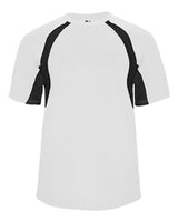 Badger Youth B-Core Hook T-Shirt. 2144 - White/ Black