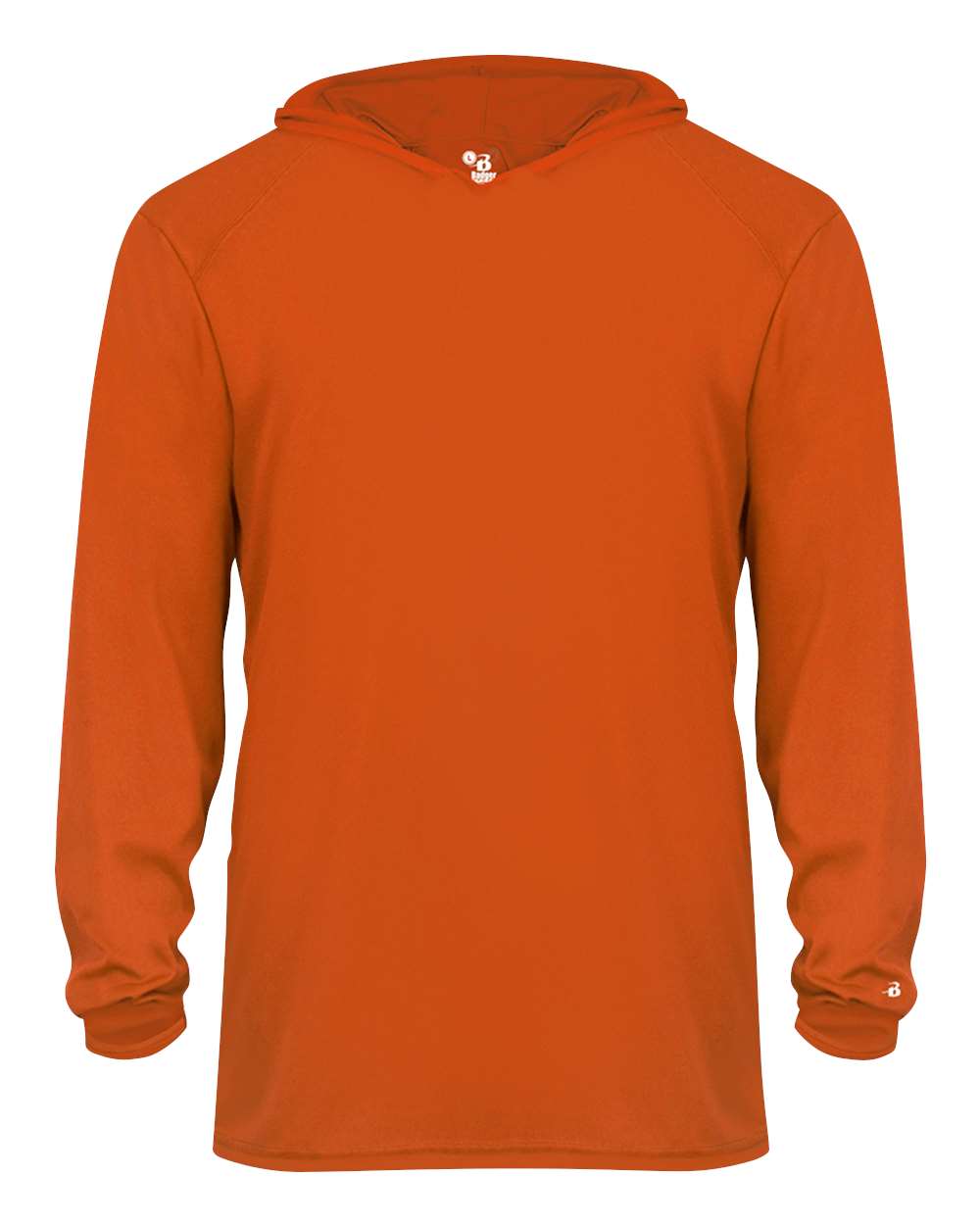 Badger Youth B-Core Hooded Long Sleeve T-Shirt. 2105 - Burnt Orange