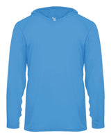 Badger Youth B-Core Hooded Long Sleeve T-Shirt. 2105 - Columbia Blue