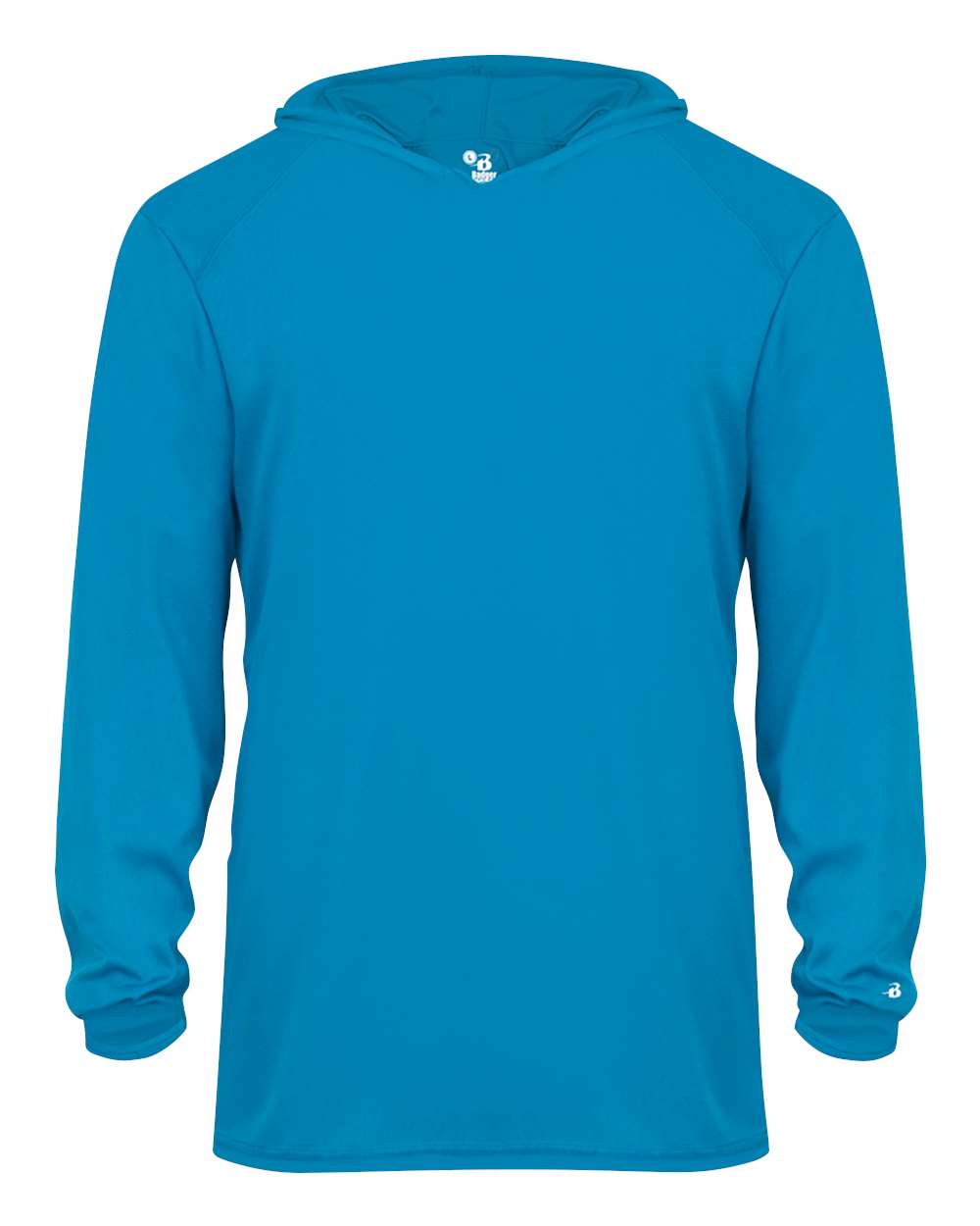 Badger Youth B-Core Hooded Long Sleeve T-Shirt. 2105 - Electric Blue