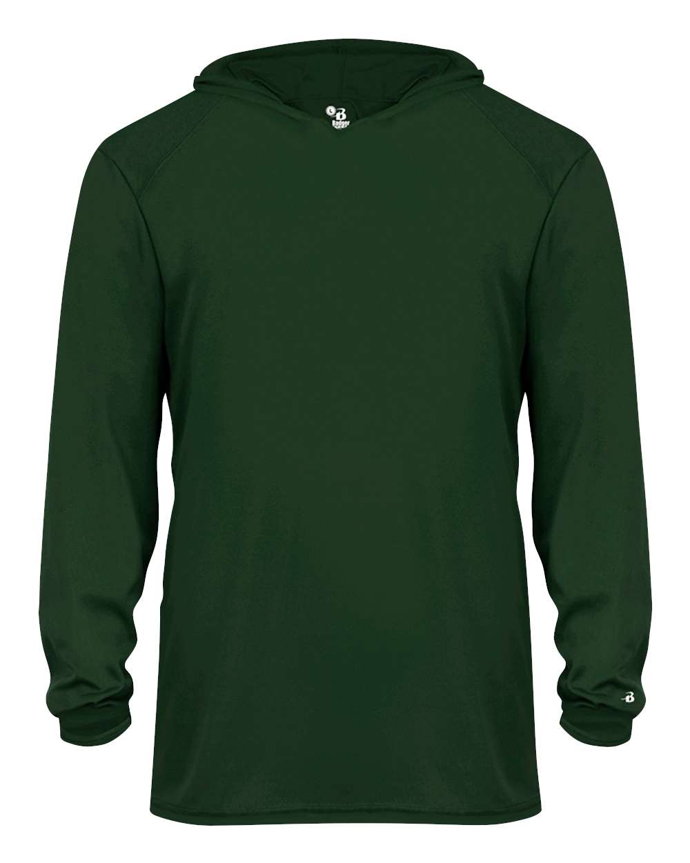 Badger Youth B-Core Hooded Long Sleeve T-Shirt. 2105 - Forest