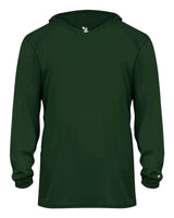 Badger Youth B-Core Hooded Long Sleeve T-Shirt. 2105 - Forest