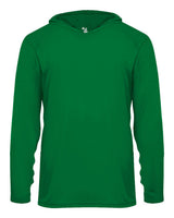 Badger Youth B-Core Hooded Long Sleeve T-Shirt. 2105 - Kelly