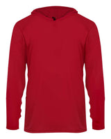 Badger Youth B-Core Hooded Long Sleeve T-Shirt. 2105 - Red