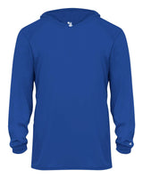 Badger Youth B-Core Hooded Long Sleeve T-Shirt. 2105 - Royal