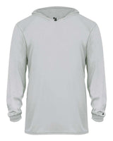 Badger Youth B-Core Hooded Long Sleeve T-Shirt. 2105 - Silver