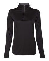 Badger Women’s B-Core Quarter-Zip Pullover. 4103 - Black/ Graphite