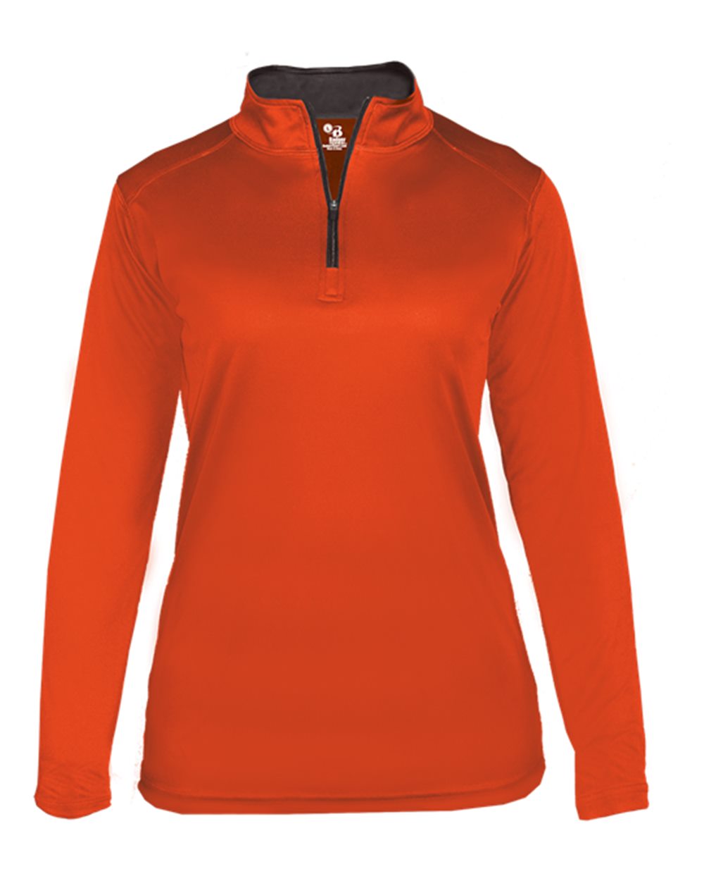 Badger Women’s B-Core Quarter-Zip Pullover. 4103 - Burnt Orange/ Graphite