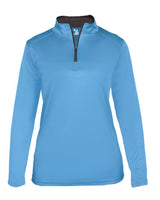 Badger Women’s B-Core Quarter-Zip Pullover. 4103 - Columbia Blue/ Graphite