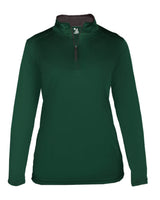 Badger Women’s B-Core Quarter-Zip Pullover. 4103 - Forest/ Graphite