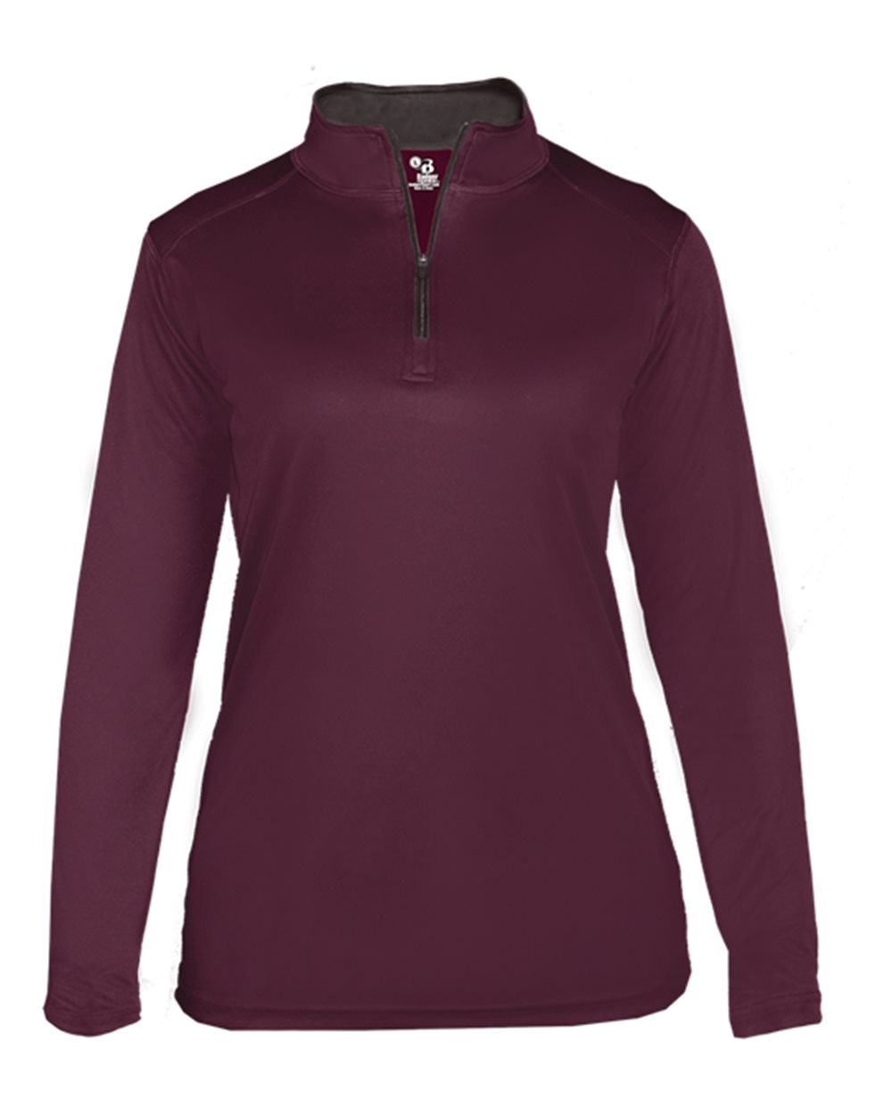 Badger Women’s B-Core Quarter-Zip Pullover. 4103 - Maroon/ Graphite