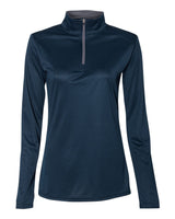 Badger Women’s B-Core Quarter-Zip Pullover. 4103 - Navy/ Graphite