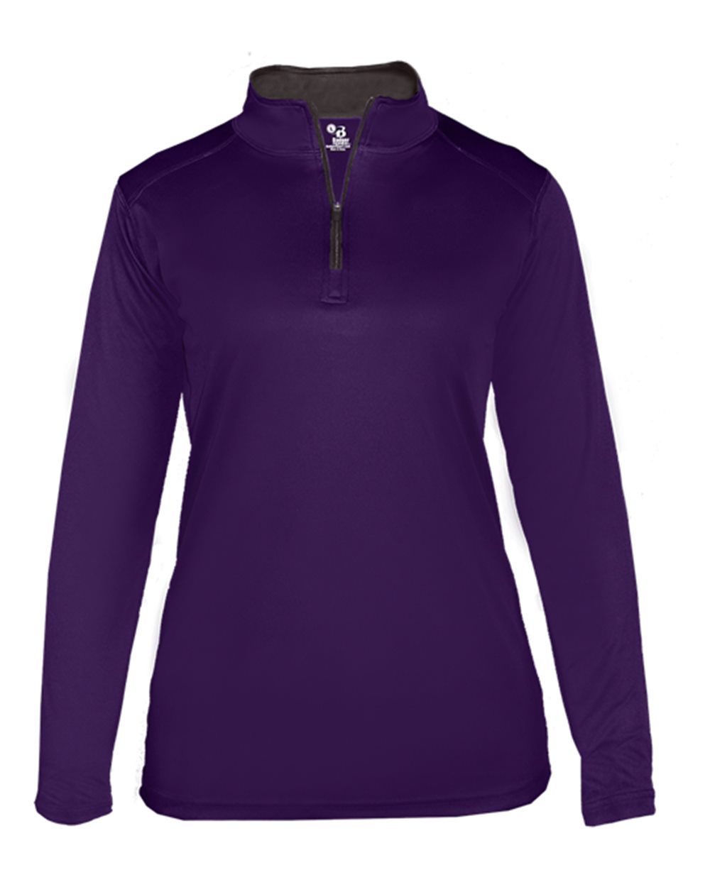 Badger Women’s B-Core Quarter-Zip Pullover. 4103 - Purple/ Graphite