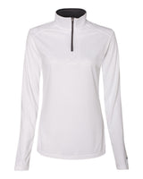 Badger Women’s B-Core Quarter-Zip Pullover. 4103 - White/ Graphite