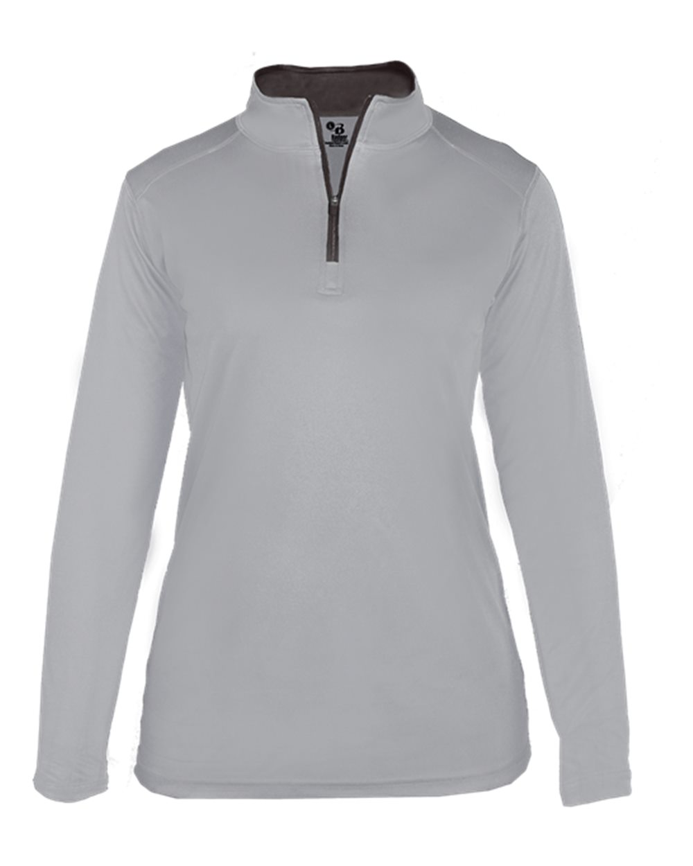 Badger Women’s B-Core Quarter-Zip Pullover. 4103 - Silver/ Graphite
