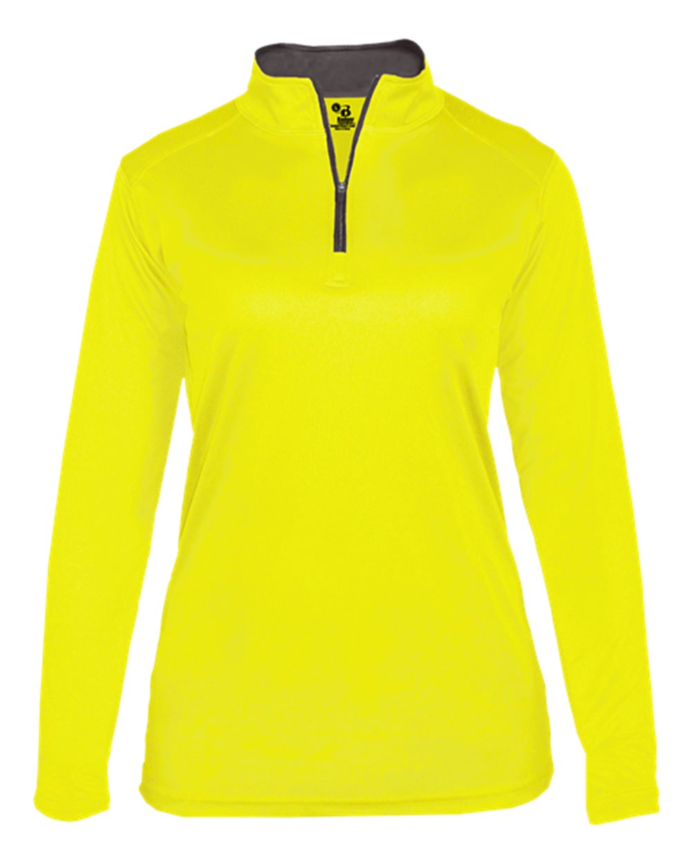 Badger Women’s B-Core Quarter-Zip Pullover. 4103 - Safety Yellow Green/ Graphite
