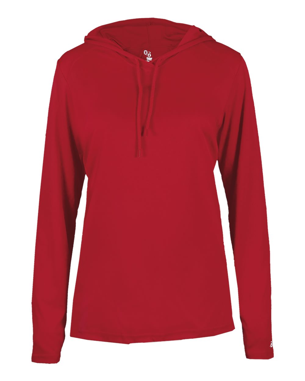 Badger Women's B-Core Hooded Long Sleeve T-Shirt. 4165 - Red
