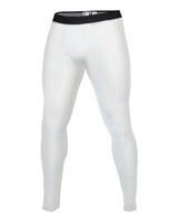 Badger Men's Compression Full-Length Tights. 4610 - White