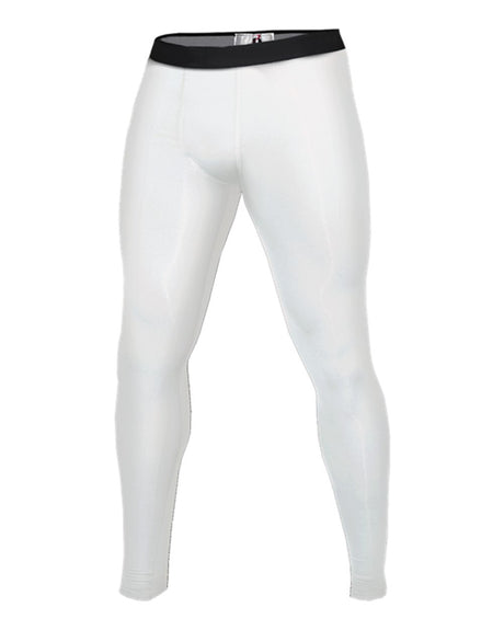Badger Men's Compression Full-Length Tights. 4610 - White