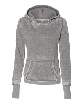 J. America Women's Zen Fleece Hooded Sweatshirt. 8912 - Cement