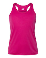 Badger Girls’ B-Core Racerback Tank Top. 2166 - Hot Pink