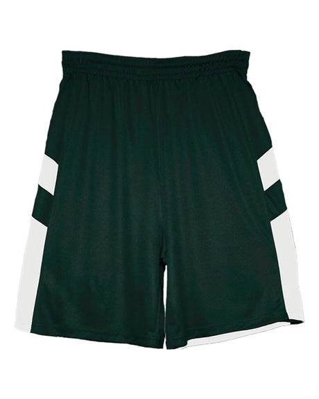 Alleson Athletic Youth B-Pivot Reverisble Shorts. 2266 - Forest/ White