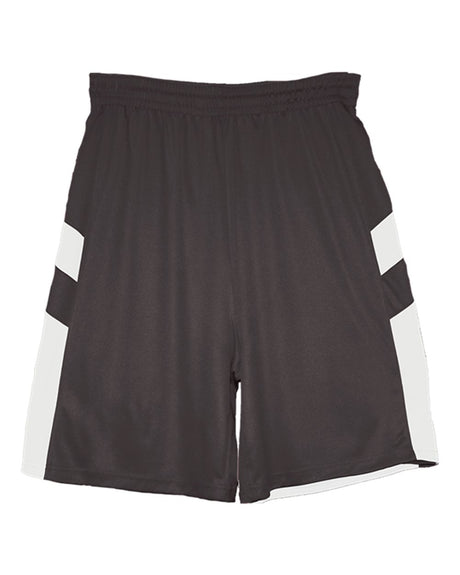 Alleson Athletic Youth B-Pivot Reverisble Shorts. 2266 - Graphite/ White
