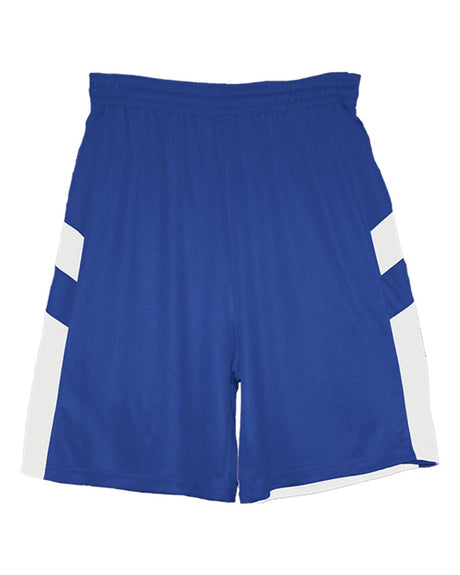 Alleson Athletic Youth B-Pivot Reverisble Shorts. 2266 - Royal/ White