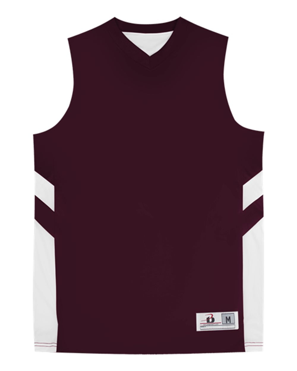 Badger Youth B-Pivot Rev. Tank Top. 2566 - Maroon/ White