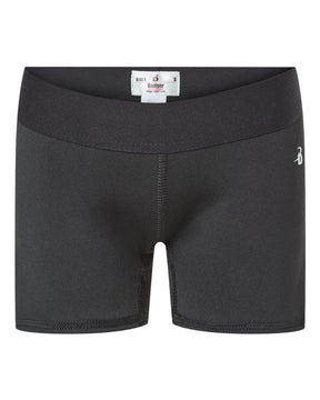 Badger Girls' Pro-Compression Shorts. 2629 - Black
