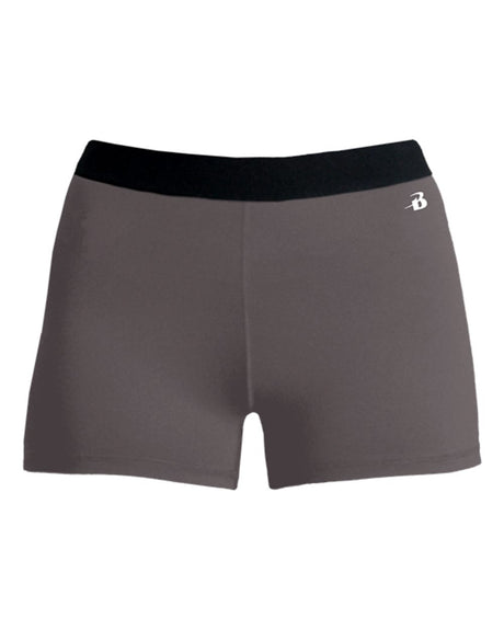 Badger Girls' Pro-Compression Shorts. 2629 - Graphite