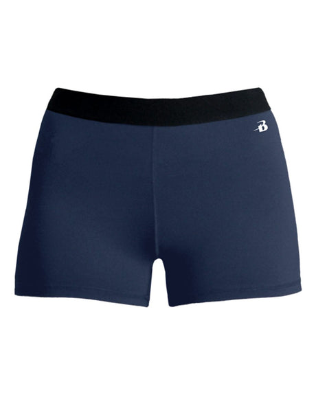 Badger Girls' Pro-Compression Shorts. 2629 - Navy