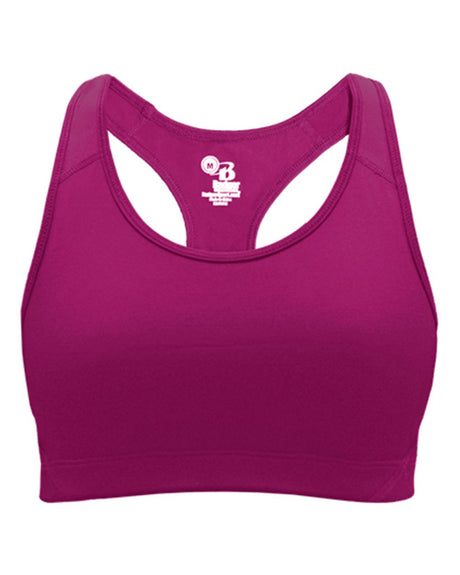 Badger Girls' B-Sport Bra Top. 2636 - Hot Pink