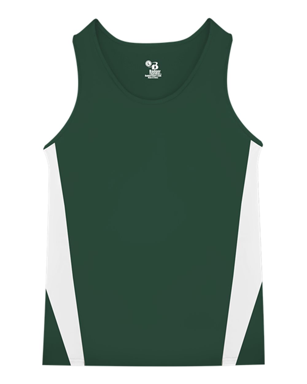 Alleson Athletic Youth Stride Singlet. 2667 - Forest/ White