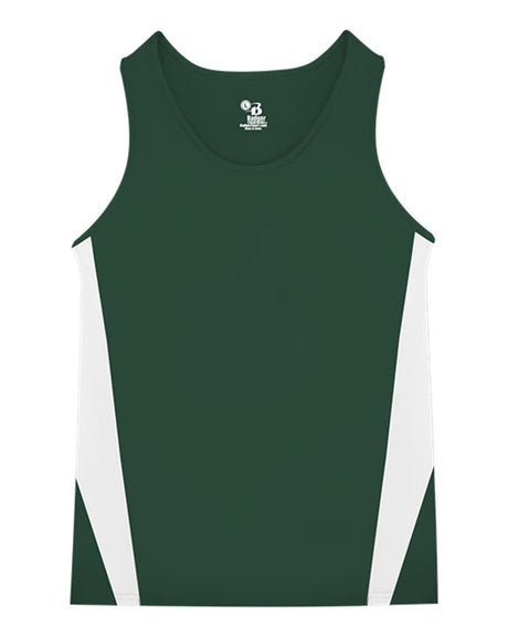 Alleson Athletic Youth Stride Singlet. 2667 - Forest/ White