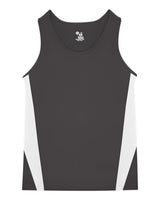 Alleson Athletic Youth Stride Singlet. 2667 - Graphite/ White