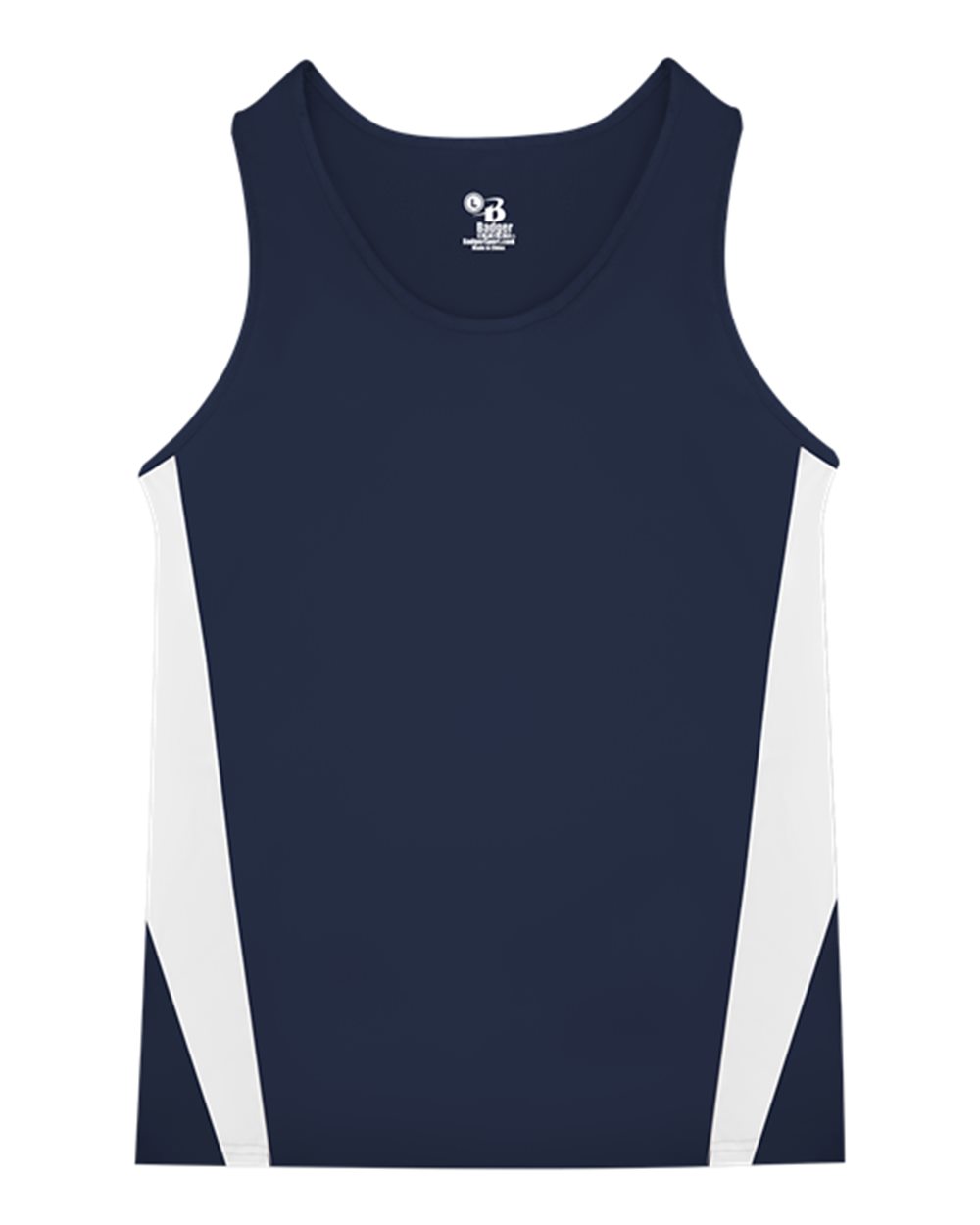 Alleson Athletic Youth Stride Singlet. 2667 - Navy/ White