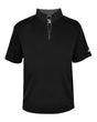 Badger Men's B-Core Short Sleeve Quarter-Zip. 4199 - Black/ Graphite