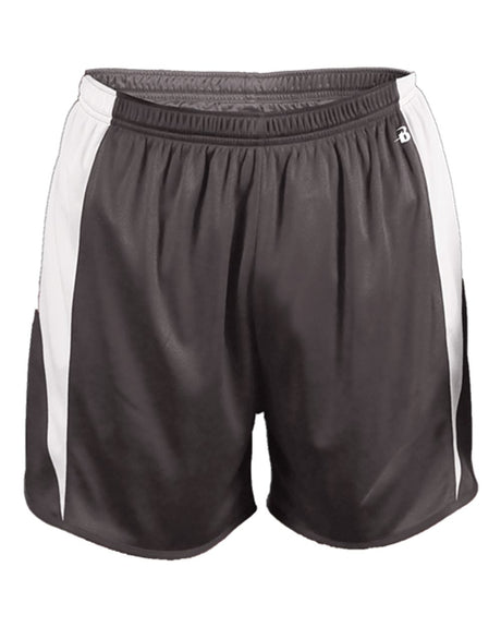 Alleson Athletic Men's Stride Shorts. 7273 - Graphite/ White