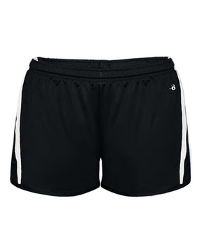 Alleson Athletic Women's Stride Shorts. 7274 - Black/ White