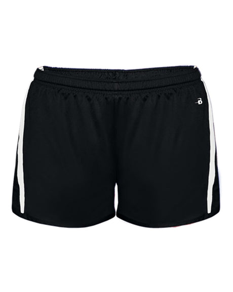 Alleson Athletic Women's Stride Shorts. 7274 - Black/ White