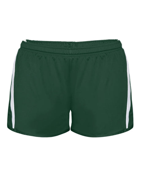 Alleson Athletic Women's Stride Shorts. 7274 - Forest/ White