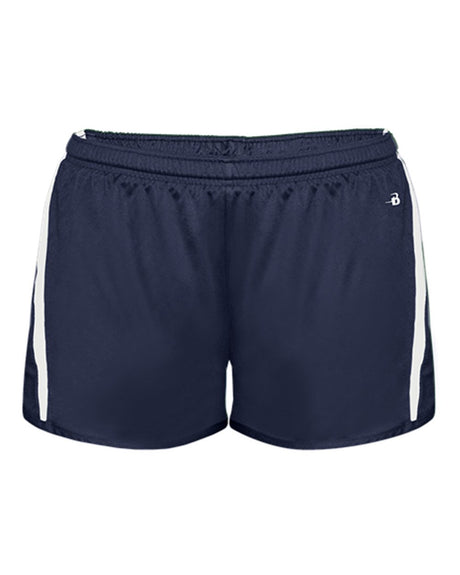Alleson Athletic Women's Stride Shorts. 7274 - Navy/ White