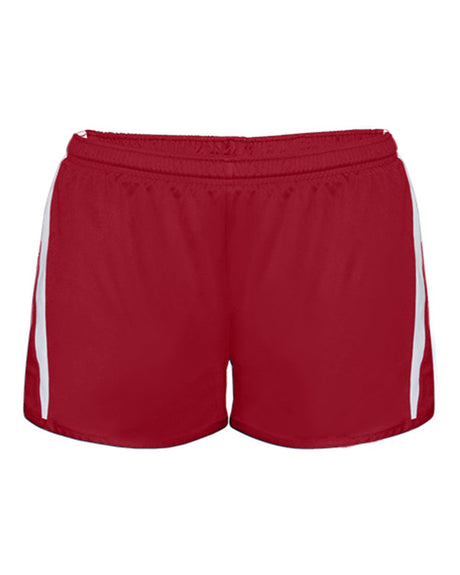 Alleson Athletic Women's Stride Shorts. 7274 - Red/ White