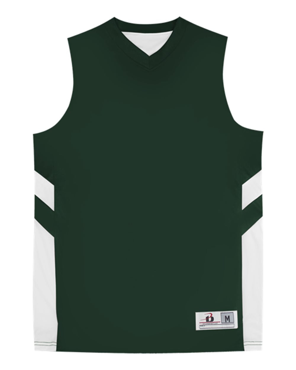 Alleson Athletic Men's B-Pivot Rev Tank Top. 8566 - Forest/ White