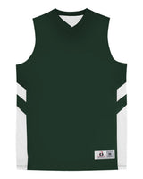 Alleson Athletic Men's B-Pivot Rev Tank Top. 8566 - Forest/ White