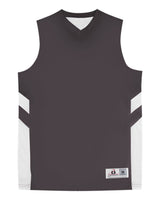 Alleson Athletic Men's B-Pivot Rev Tank Top. 8566 - Graphite/ White